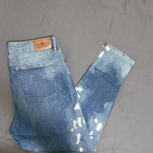 Ralph Lauren Women's Blue Tie-Dye Skinny Jeans